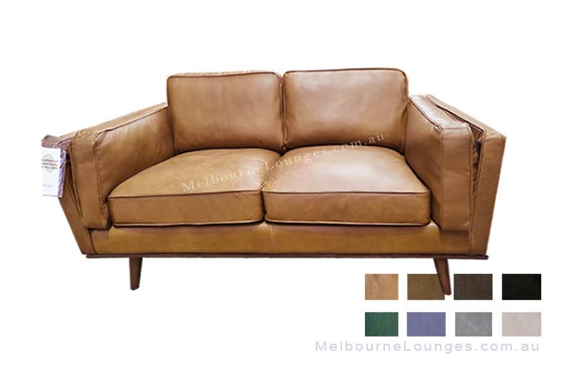 Elio Vintage 2 Seater Leather
