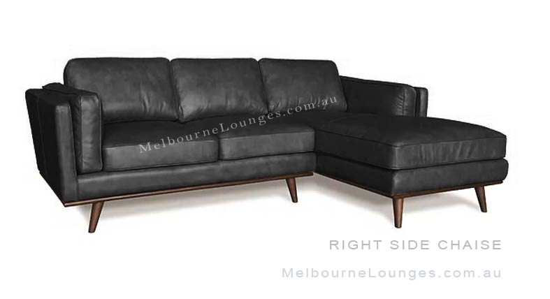 Elio Vintage Leather Right Side Chaise