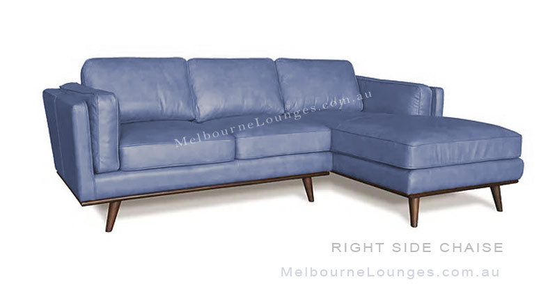 Elio Vintage Leather Right Side Chaise