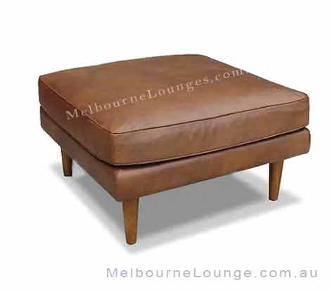 Elio Vintage Leather Ottoman