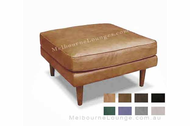 Elio Vintage Leather Ottoman