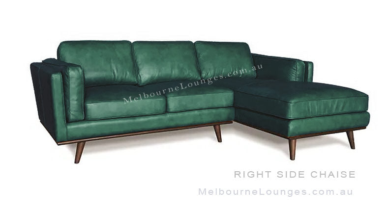 Elio Vintage Leather Right Side Chaise