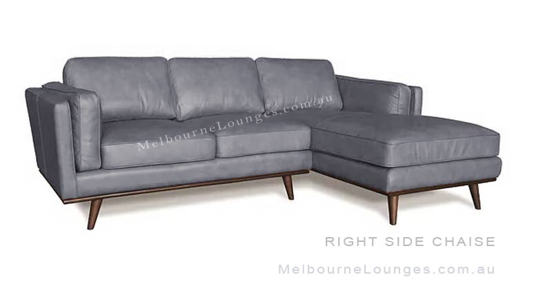 Elio Vintage Leather Right Side Chaise
