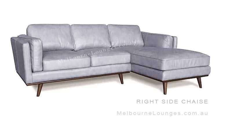 Elio Vintage Leather Right Side Chaise